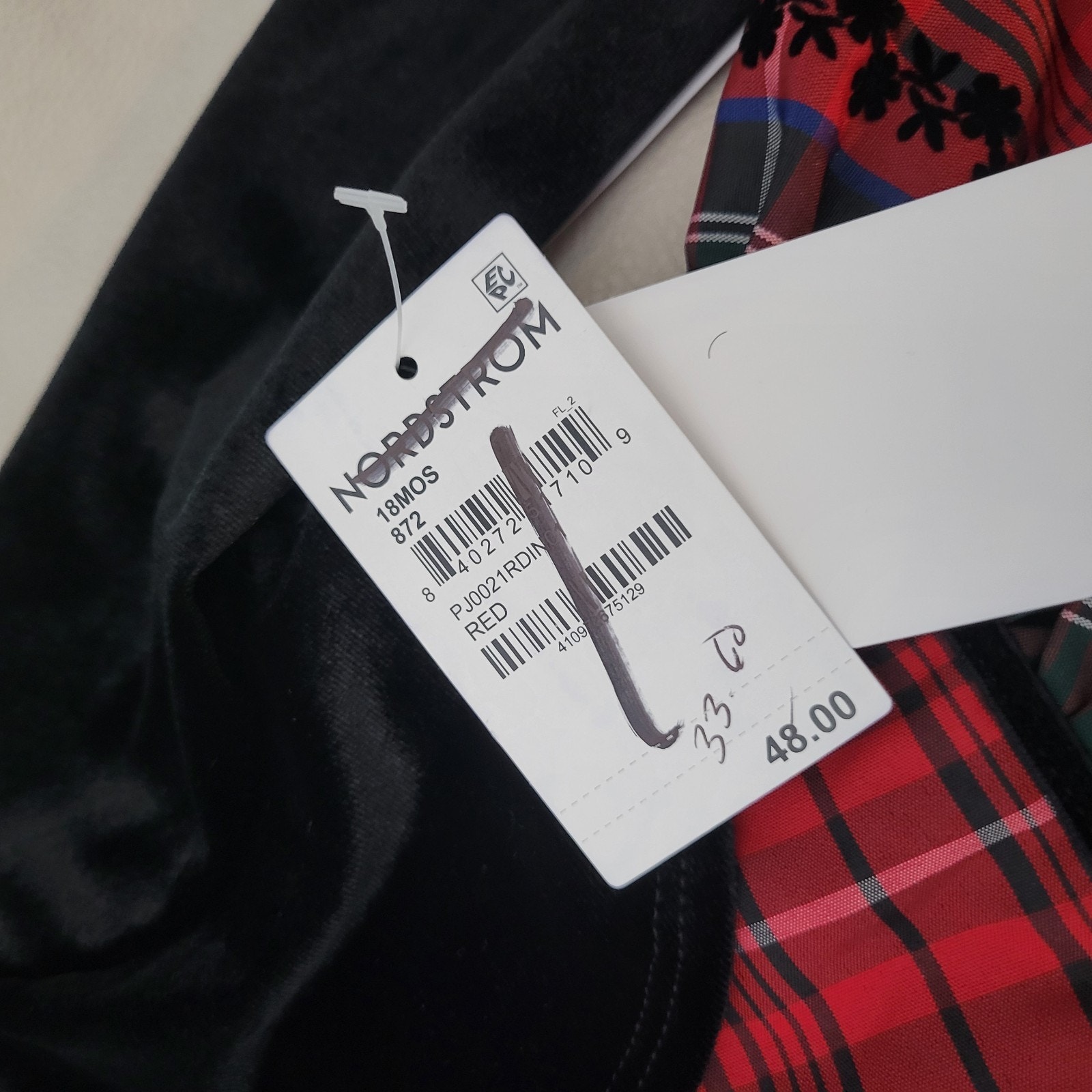 Pippa & Julie Girls 18 M Plaid Holiday Dress Black Velvet Bolero Jacket Outfit — image 5 of 8